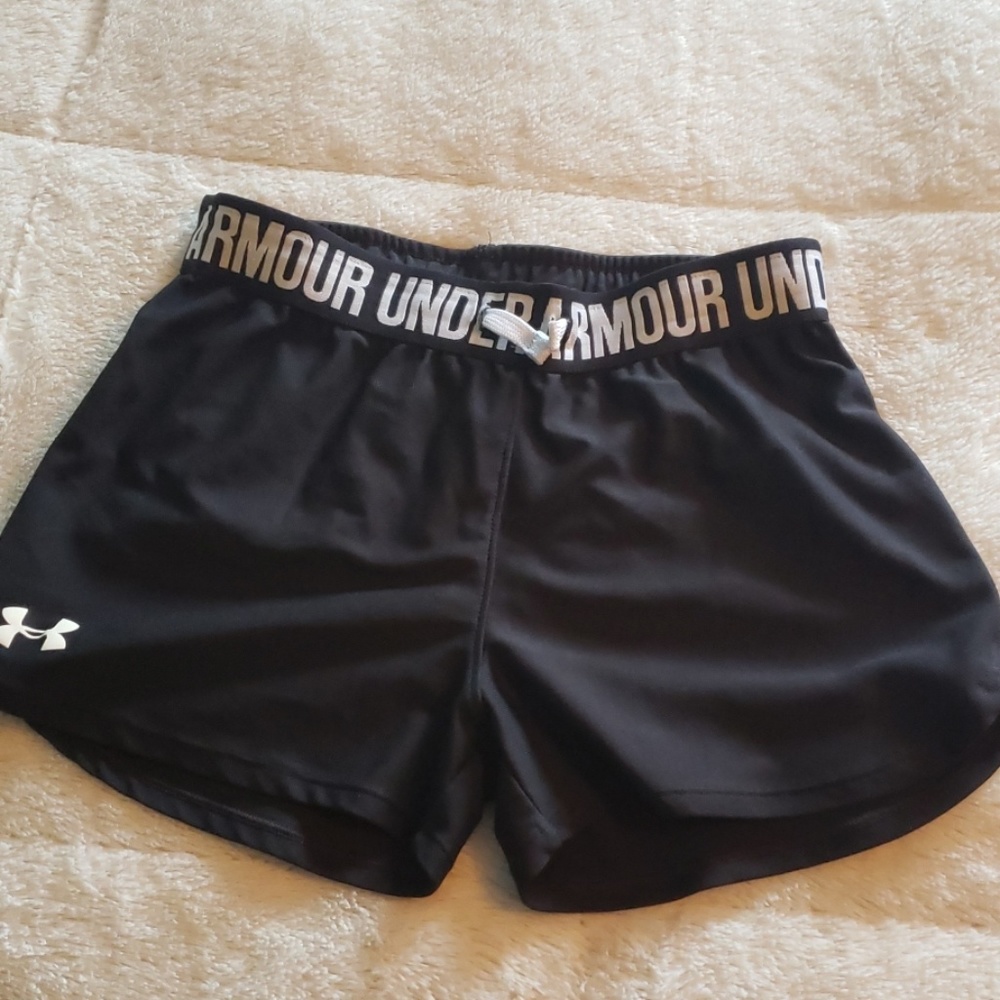 Girls Under Amour shorts
